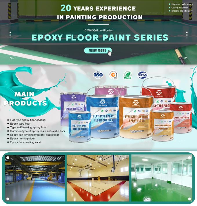 Grey อีพ็อกซี่ floor coating application in industrial setting